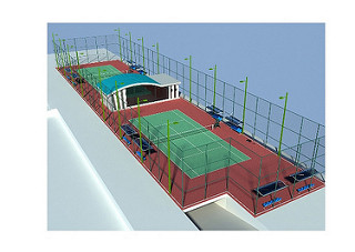 Sân Vận động Với Mô Hình Sân Tennis Có Hàng Rào  Trang trí và mô hình SKP  Tải xuống miễn phí  Pikbest