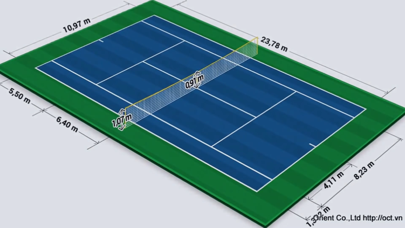 Какое поле теннисный