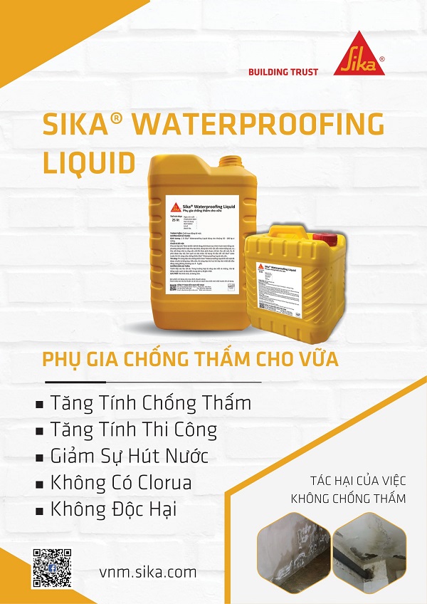 sika waterproofing liquid chong tham vua trat